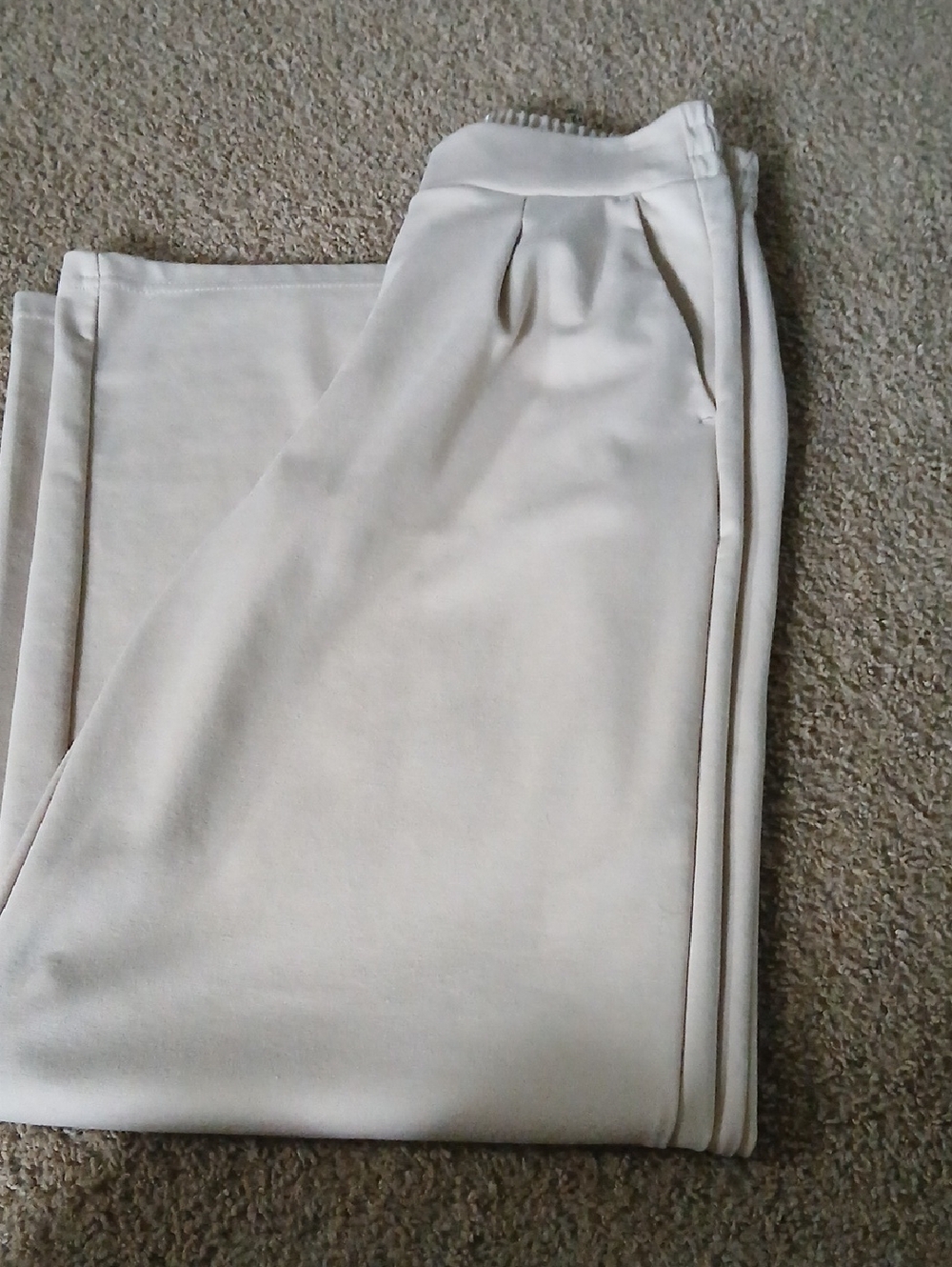 Women's Cream Casual Trousers - Tailored Comfort
